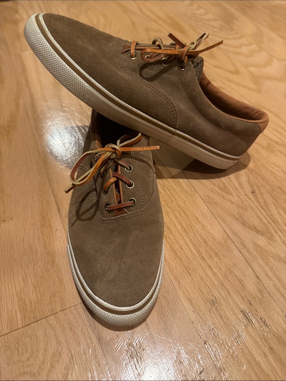 Keds Brown Suede Low-Top Sneakers with Tan Accents